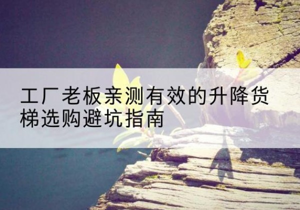 黄陂升降货梯怎么选-工厂老板亲测有效的升降货梯选购避坑指南